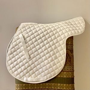 ❌SOLD❌ English Saddle Pad White No Slip Equestrian